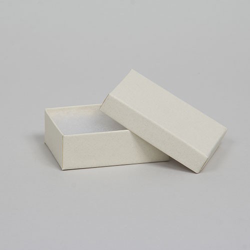 (#21) 2-1/2 x 1-1/2 x 7/8 MATTE WHITE SAND JEWELRY BOXES