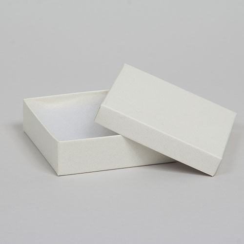 (#33) 3-1/2 x 3-1/2 x 1 MATTE WHITE SAND JEWELRY BOXES