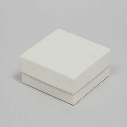 (#33D) 3-1/2 x 3-1/2 x 1-1/2 MATTE WHITE SAND JEWELRY BOXES