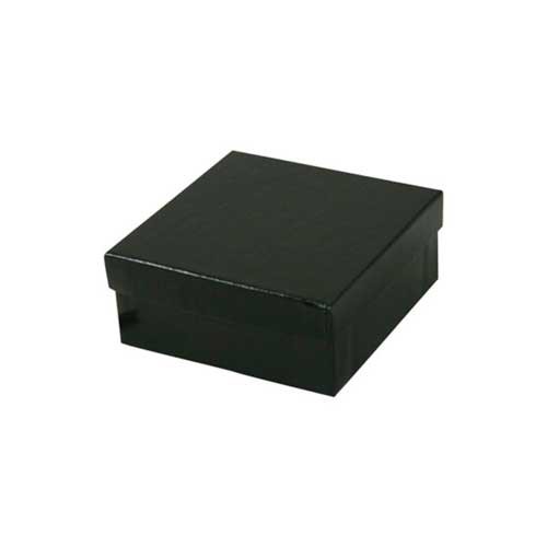 (#33D) 3-1/2 x 3-1/2 x 1-1/2 BLACK GLOSS JEWELRY BOXES