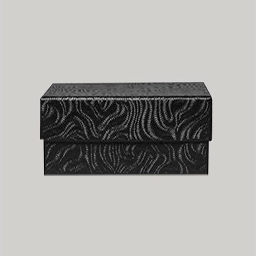 (#33) 3-1/2 x 3-1/2 x 1 BLACK SWIRL JEWELRY BOXES