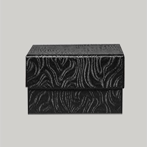 (#34) 3-1/2 x 3-1/2 x 2 BLACK SWIRL JEWELRY BOXES