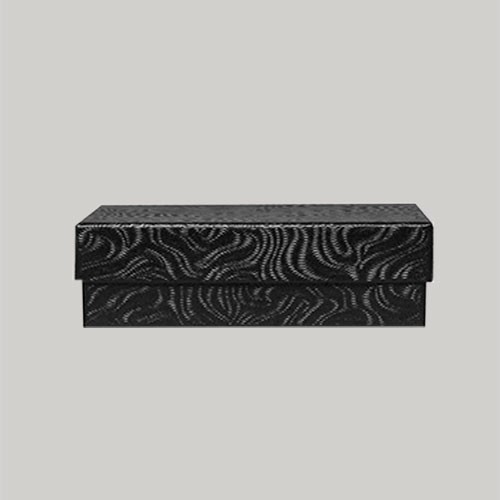 (#53) 5-1/4 x 3-3/4 x 7/8 BLACK SWIRL JEWELRY BOXES