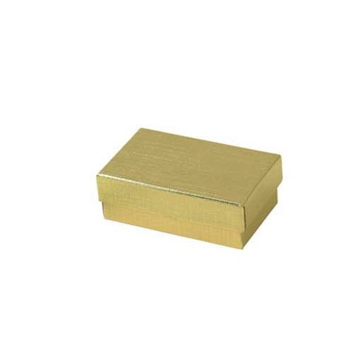 (#11) 1-3/4 x 1-1/8 x 5/8 GOLD LINEN JEWELRY BOXES