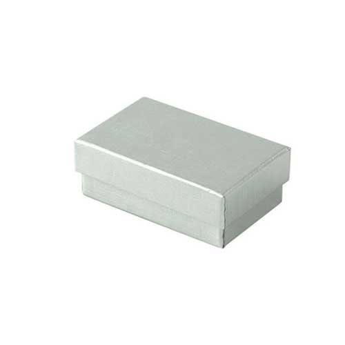 (#11) 1-3/4 x 1-1/8 x 5/8 SILVER LINEN JEWELRY BOXES