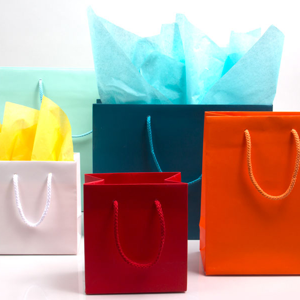 Mixed Pack 3 Sizes Navy Blue Paper Retail Gift Rope Handle Tote Shopping Bags