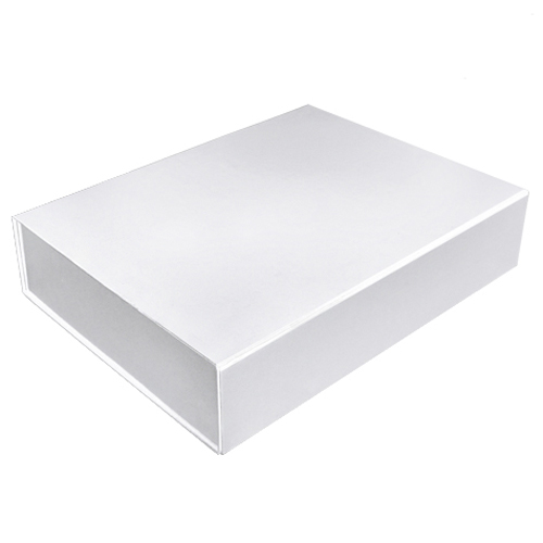 14-3/8 x 10-3/4 x 3-1/8 WHITE GLOSS MAGNETIC GIFT BOX