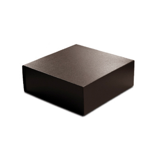 10 x 10 x 4 BROWN LEATHER MAGNETIC GIFT BOX