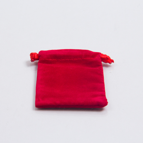 3 x 3 RED VELVET DRAWSTRING POUCHES