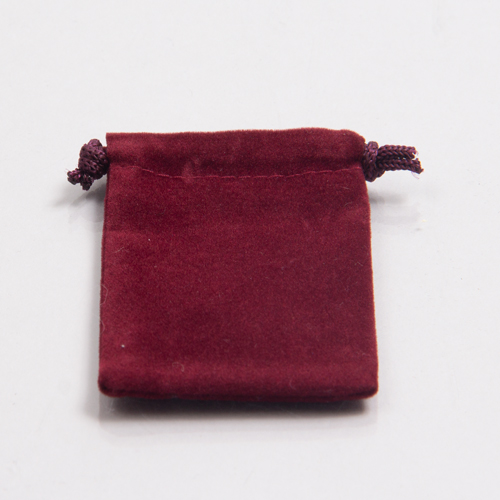 3 x 4 BURGUNDY VELVET DRAWSTRING POUCHES