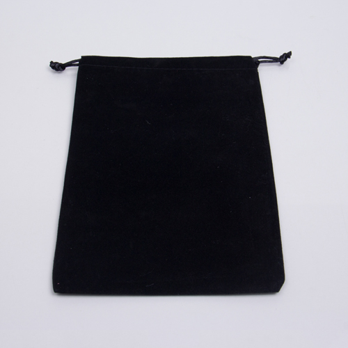 5 x 7 BLACK FAUX SUEDE DRAWSTRING POUCH