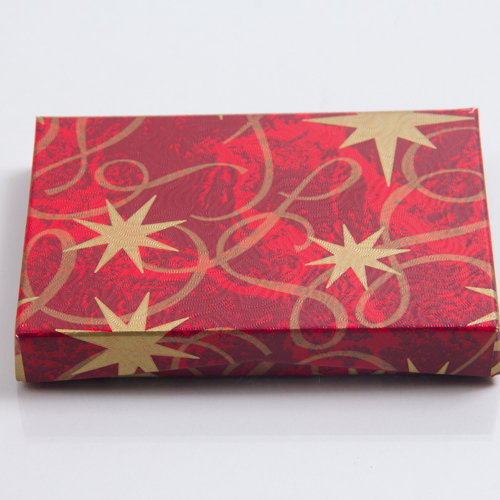 4-5/8 x 3-3/8 x 5/8 FESTIVE HOLIDAY GIFT CARD BOX WITH POP UP INSERT