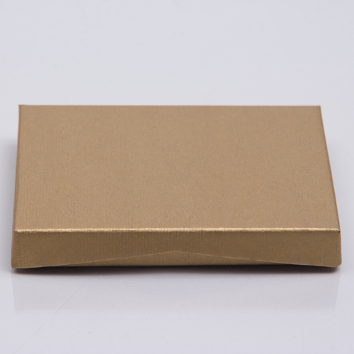 4-5/8 x 3-3/8 x 5/8 GOLD RIB GIFT CARD BOX WITH PLATFORM INSERT