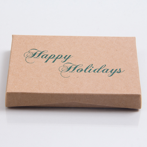 4-5/8 x 3-3/8 x 5/8 KRAFTY HOLIDAY GIFT CARD BOX WITH PLATFORM INSERT