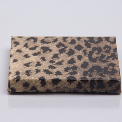 4-5/8 x 3-3/8 x 5/8 LEOPARD GIFT CARD BOX WITH PLATFORM INSERT