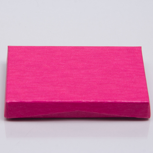 4-5/8 x 3-3/8 x 5/8 PINK RIB GIFT CARD BOX WITH PLASTIC INSERT