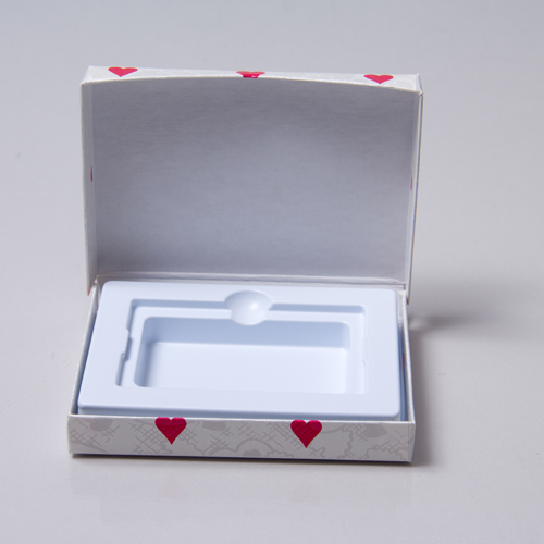 4-5/8 x 3-3/8 x 5/8 VAL. HEARTS GIFT CARD BOX WITH PLATFORM INSERT