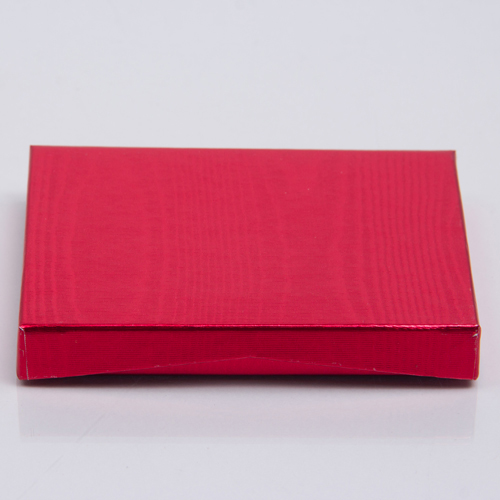4-5/8 x 3-3/8 x 5/8 METALLIC RED GIFT CARD BOX WITH PLATFORM INSERT