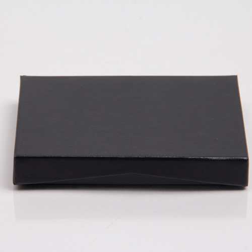 4-5/8 x 3-3/8 x 5/8 BLACK TIE GIFT CARD BOX WITH SILVER POP-UP INSERT