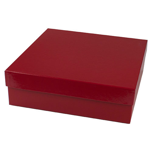 10 x 10 x 3 RED GLOSS HI-WALL GIFT BOX BASES