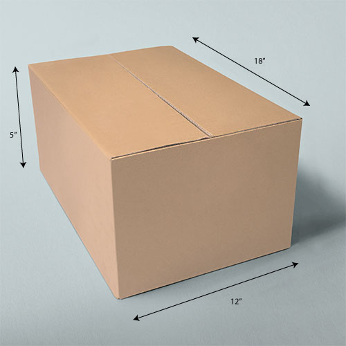 18 x 12 x 5 NATURAL KRAFT CORRUGATED SHIPPING BOXES