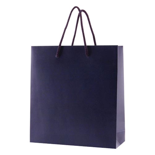6 x 3.5 x 6.5 MATTE NAVY EUROTOTE SHOPPING BAGS