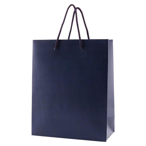 8 x 4 x 10 MATTE NAVY EUROTOTE SHOPPING BAGS