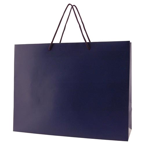 13 x 5 x 10 MATTE NAVY EUROTOTE SHOPPING BAGS