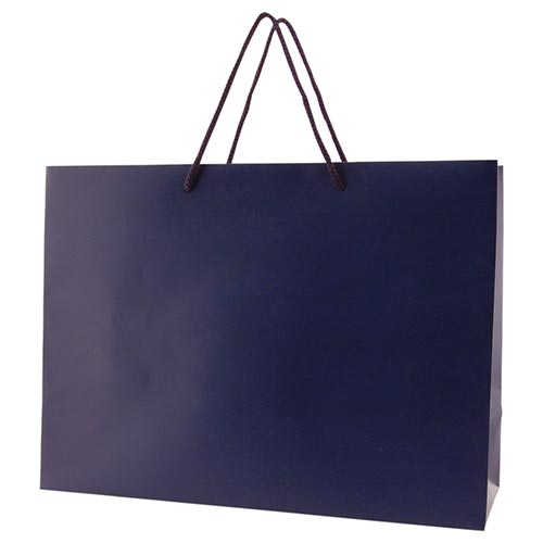 16 x 6 x 12 MATTE NAVY EUROTOTE SHOPPING BAGS