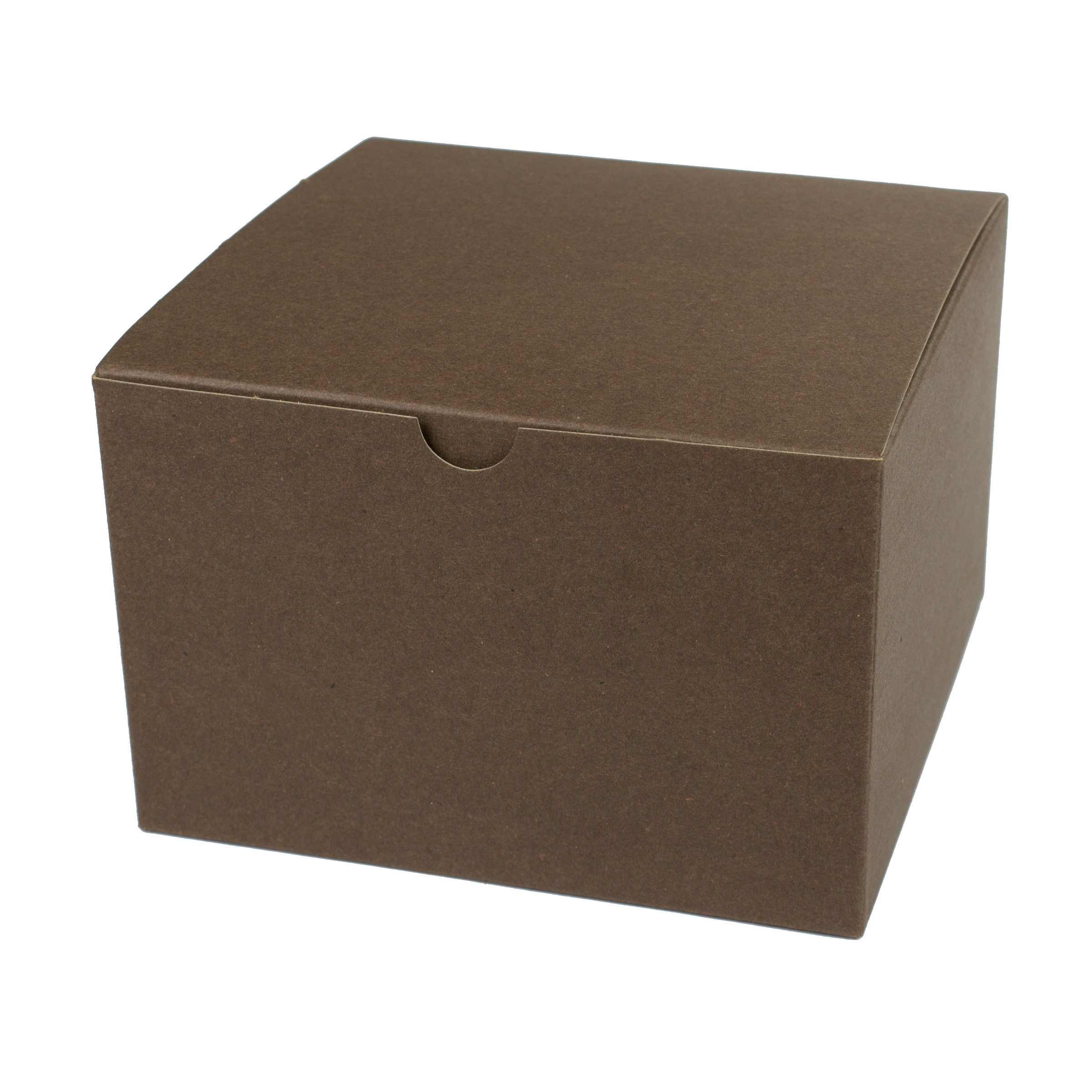 6 x 6 x 4 COCOA TINTED TUCK-TOP GIFT BOXES
