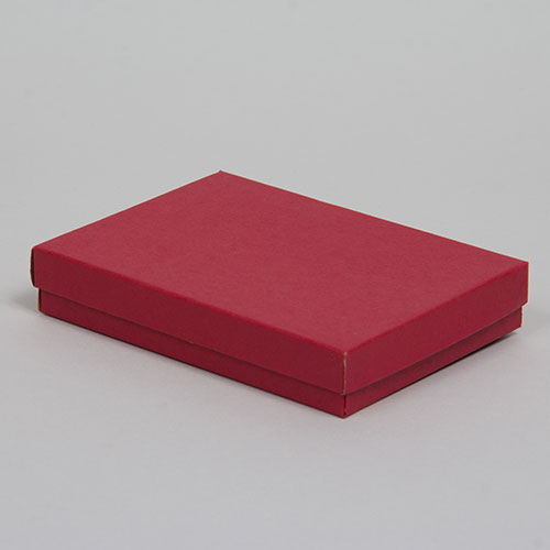 (#65) 6 x 5 x 1 MATTE BRICK RED JEWELRY BOXES