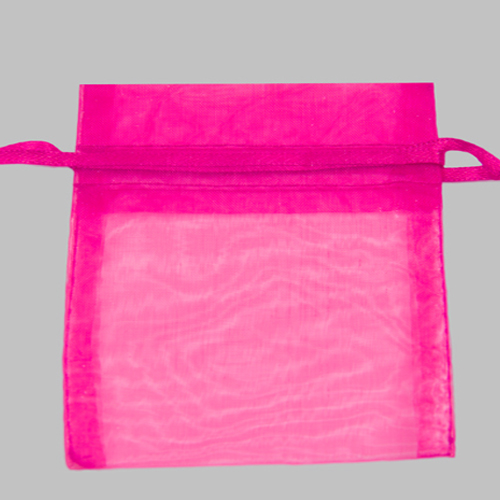 5 x 6-1/2 FUSCHIA SHEER ORGANZA POUCHES