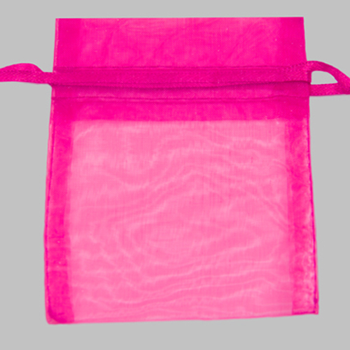 5-1/2 x 9 FUSCHIA SHEER ORGANZA POUCHES