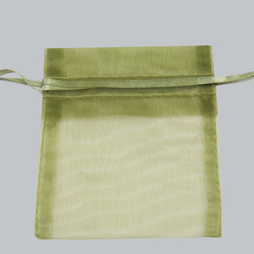 12 x 14 OLIVE GREEN SHEER ORGANZA POUCHES