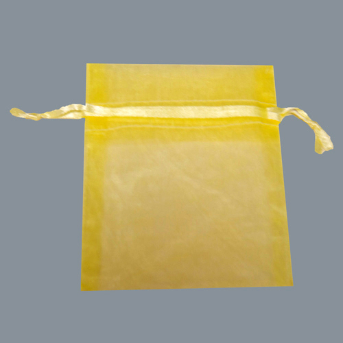 3 x 4  YELLOW SHEER ORGANZA POUCHES