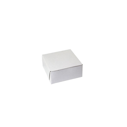 6.5 x 6.5 x 3 WHITE ONE-PIECE BAKERY BOXES