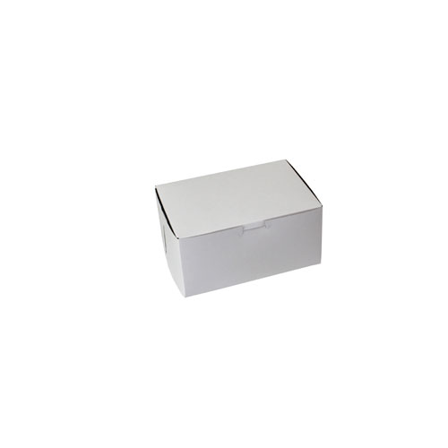 8 x 5.5 x 4 WHITE ONE-PIECE BAKERY BOXES