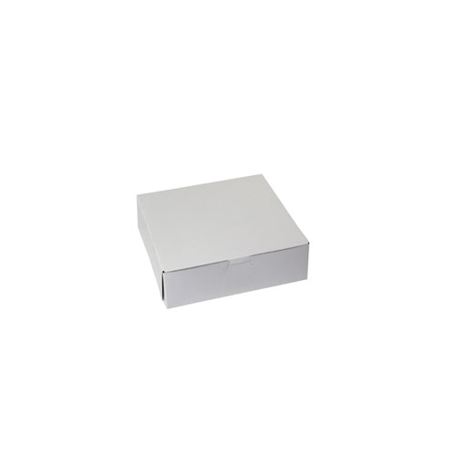 8 x 8 x 2.5 WHITE ONE-PIECE BAKERY BOXES