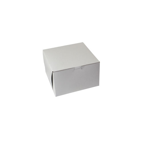 8 x 8 x 5 WHITE ONE-PIECE BAKERY BOXES