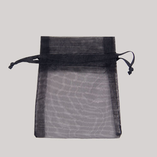 4 X 5-1/2 ORGANZA BAG-BLACK