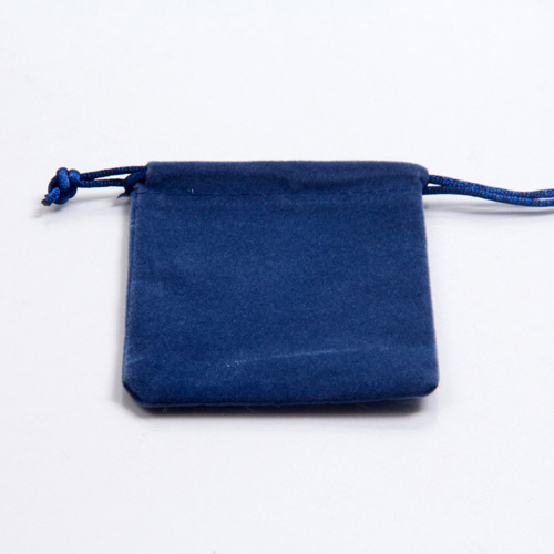 3 x 3 NAVY VELVET DRAWSTRING POUCHES