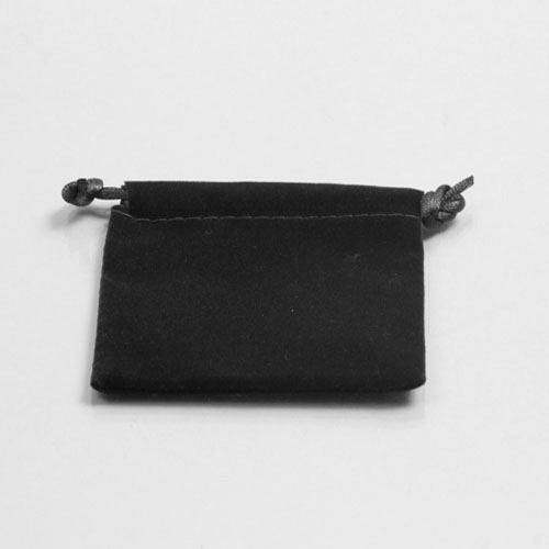 3 x 3 BLACK VELVET DRAWSTRING POUCHES