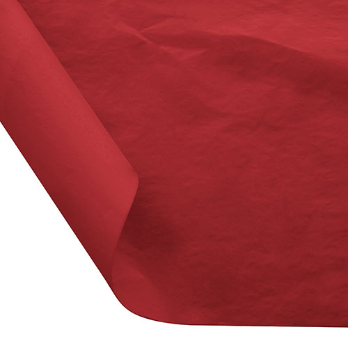 12 x 12 FOOD SAFE TISSUE BASKET LINERS 18# DRY WAX - CHERRY RED