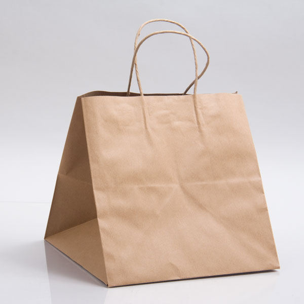 10 X Natural Kraft Paper Ping Bags Have Matching Twisted Handles And Squared Bottoms These Are Made With 100 Recycled