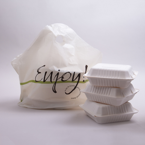 21 x 18 x 10 ENJOY WAVETOP PLASTIC CARRYOUT BAGS