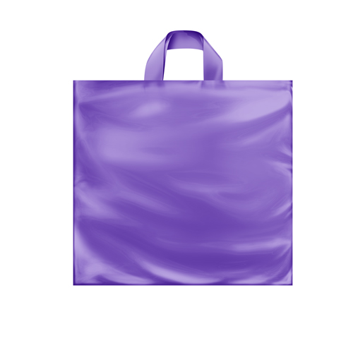 16 x 15 x 6 GRAPE FROSTED SOFT LOOP HANDLE PLASTIC BAGS