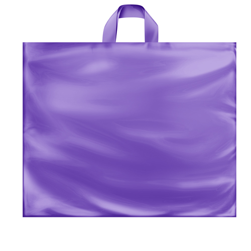22 x 18 x 8 GRAPE FROSTED SOFT LOOP HANDLE PLASTIC BAGS