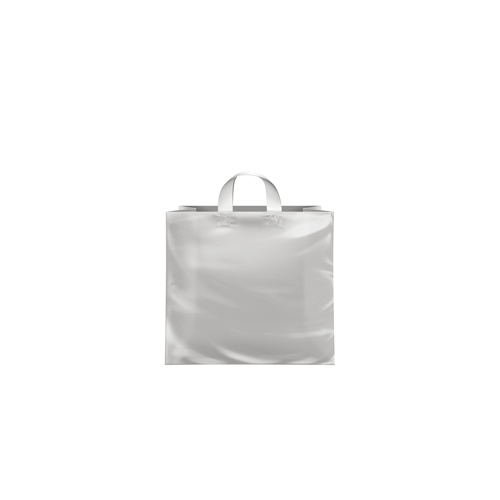 8 x 4 x 7 CLEAR FROSTED LOOP-HANDLE PLASTIC BAGS