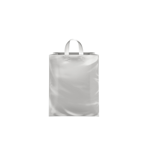 8 x 5 x 10 CLEAR FROSTED LOOP-HANDLE PLASTIC BAGS