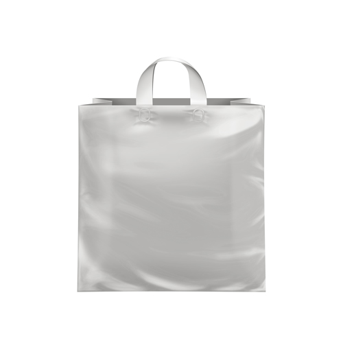 13 x 7 x 13 CLEAR FROSTED LOOP-HANDLE PLASTIC BAGS